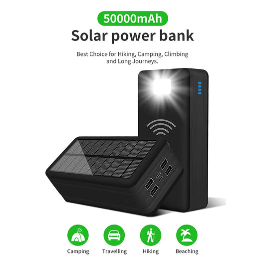 Xiaomi Solar Power Bank 100000mAh Solar Charging Mobile Phone Wireless Charging Large Capacity